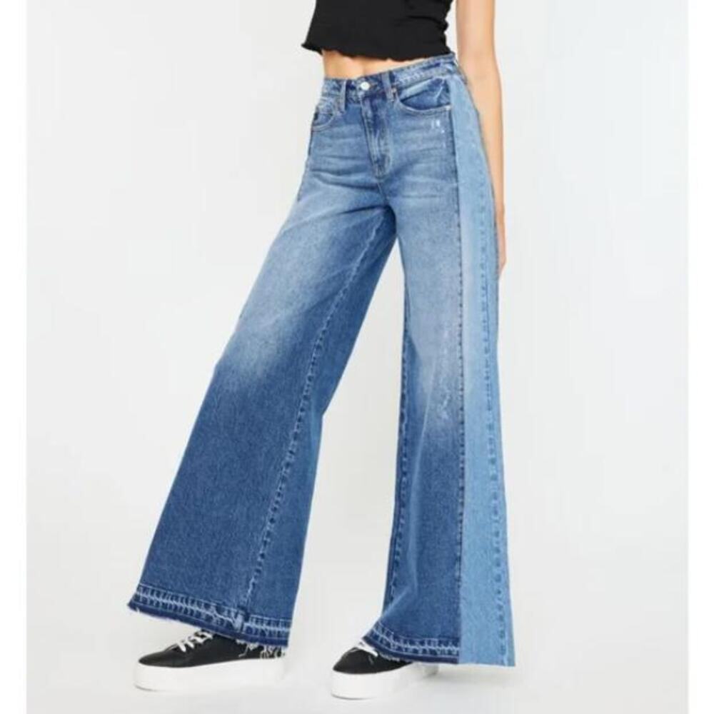 101 | KanCan Bohjo Wide Leg Jeans Medium Wash Women’s Denim Pants High Rise